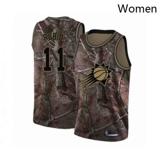Womens Phoenix Suns 11 Ricky Rubio Swingman Camo Realtree Collection Basketball Jersey